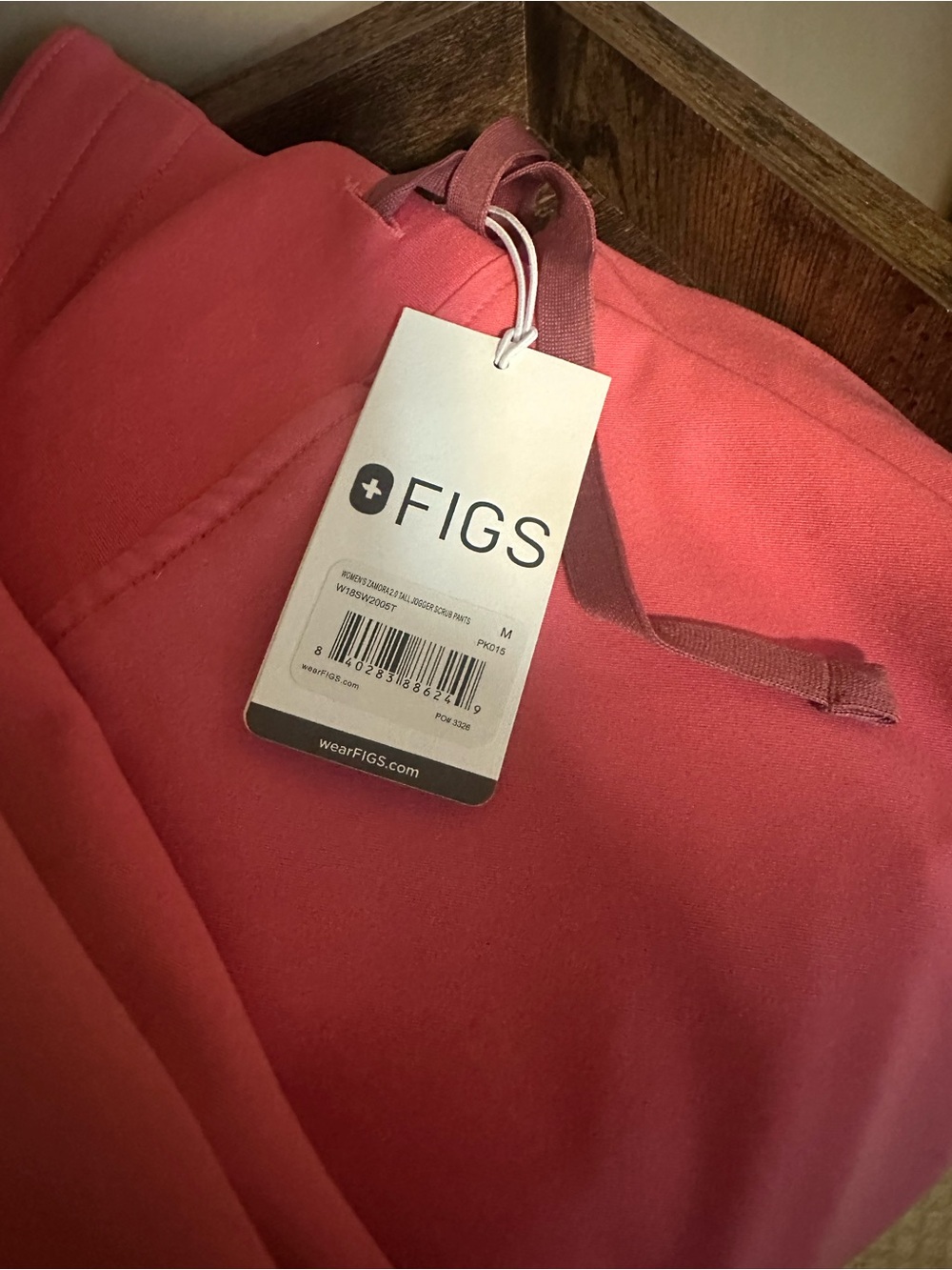 Figs Coral Pink Scrub Top with Tag - Picture 3 of 5